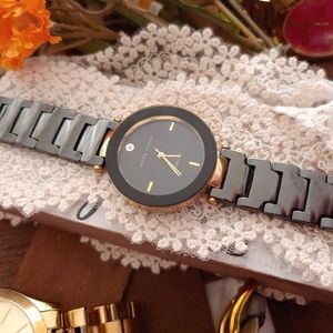 Anne Klein black ceramic band watch 7 in. Wrist